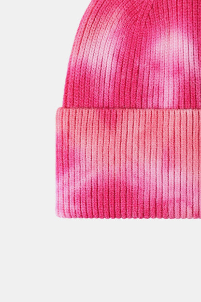 Tie-Dye Cuffed Rib-Knit Beanie Hat - Hats - FITGGINS