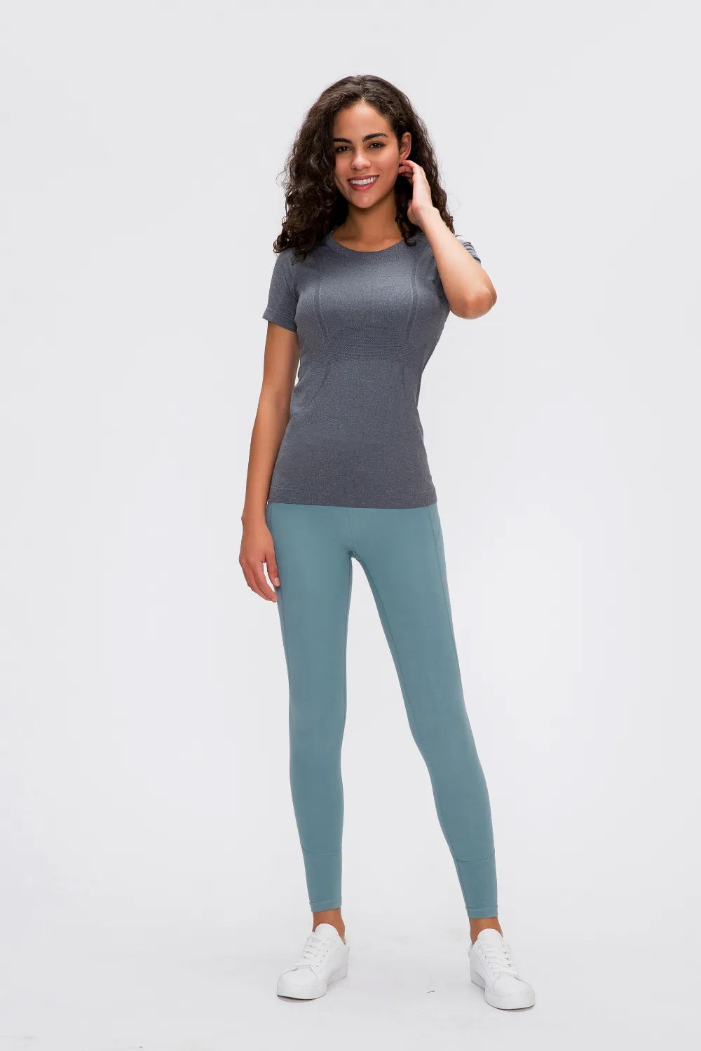 Millennia Round Neck Short Sleeve Active T-Shirt Fitggins