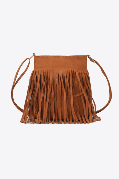 Adored PU Leather Crossbody Bag with Fringe - Handbag - FITGGINS