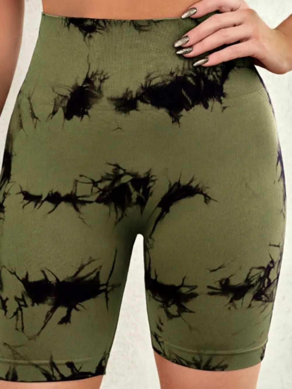 Tie-Dye High Waist Active Shorts Fitggins