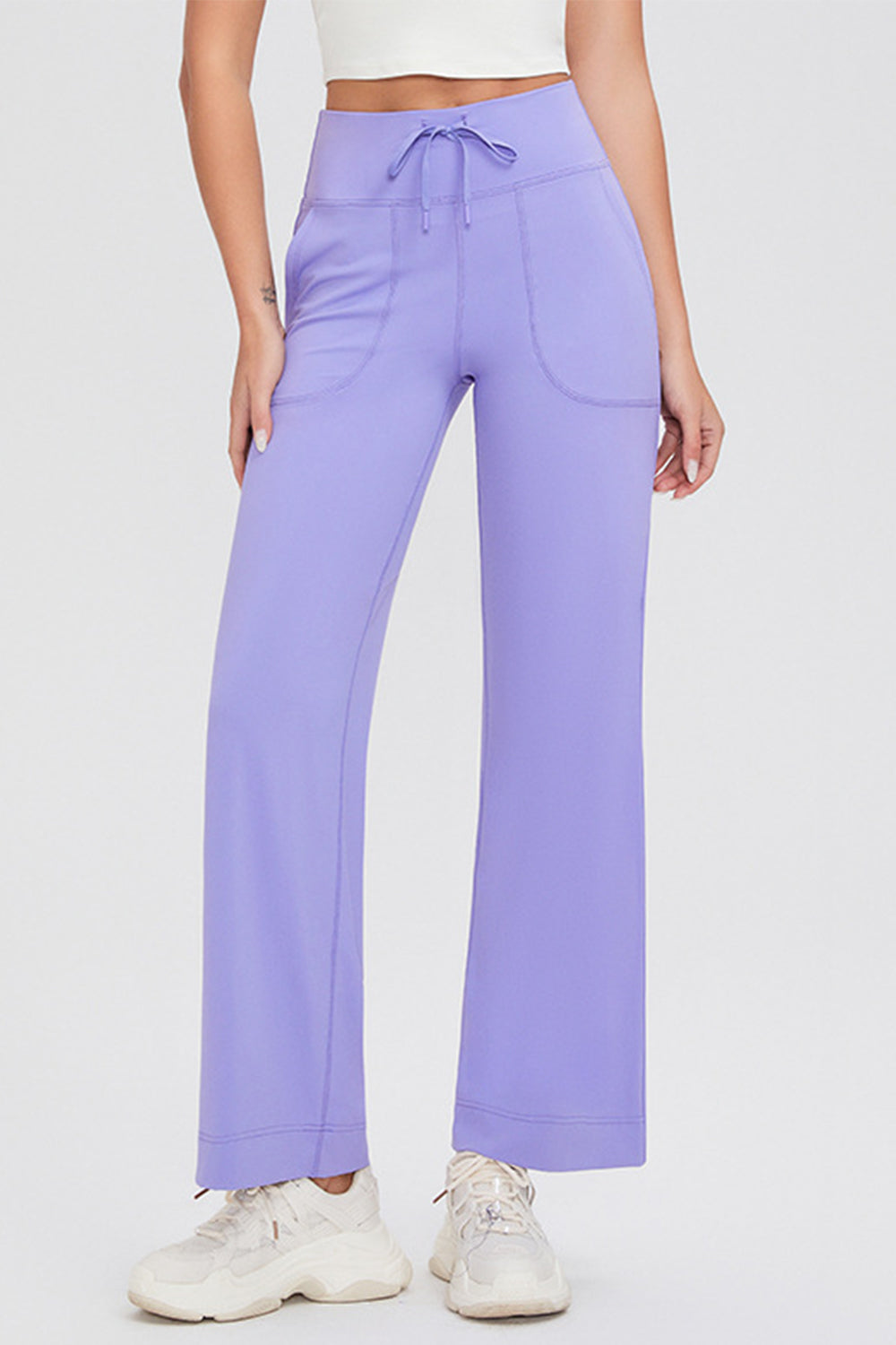 Basic Bae Full Size Drawstring High Waist Pants with Pockets - Pants - FITGGINS