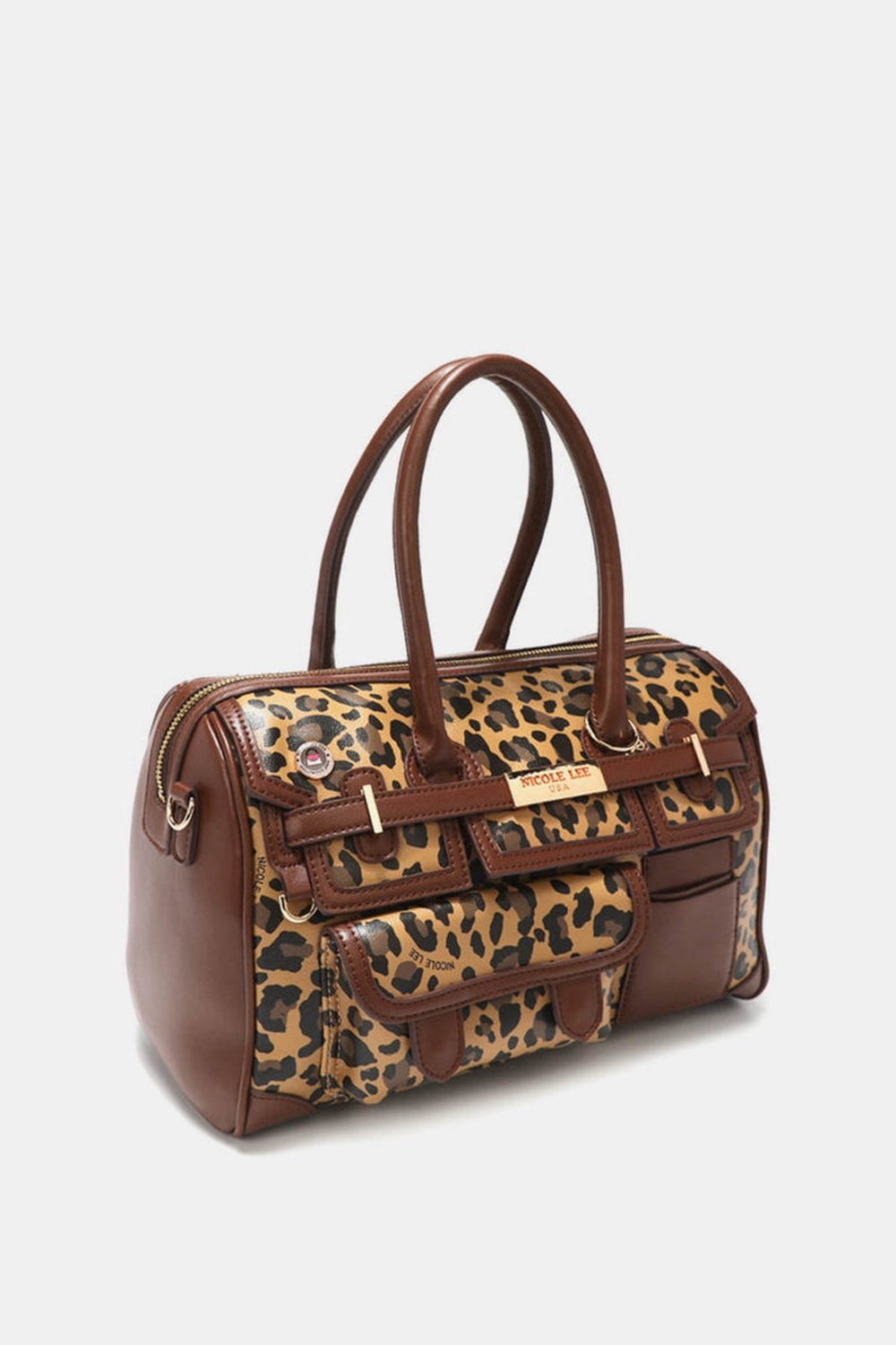 Nicole Lee USA Leopard Boston Bag - Handbag - FITGGINS