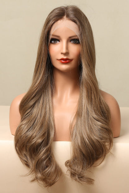 13*2" Lace Front Wigs Synthetic Long Wave 26" 150% Density in Golden Brown - Hair - FITGGINS