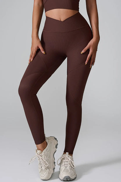 High Waist Active Leggings Brown Fitggins