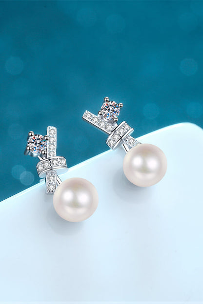 Pearl Moissanite Stud Earrings - Earrings - FITGGINS