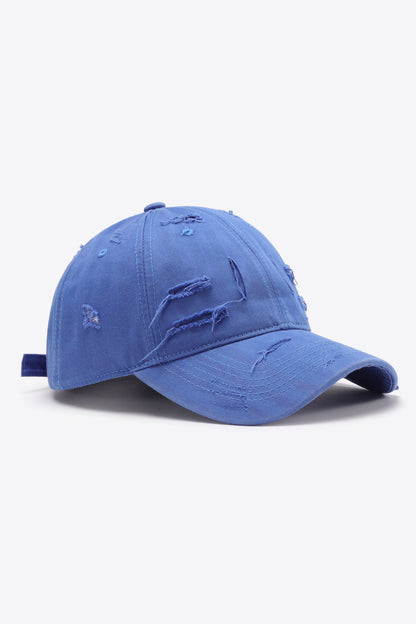 Distressed Adjustable Baseball Cap - Hats - FITGGINS