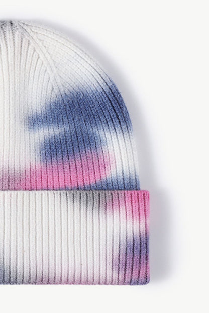 Tie-Dye Cuffed Knit Beanie - Hats - FITGGINS