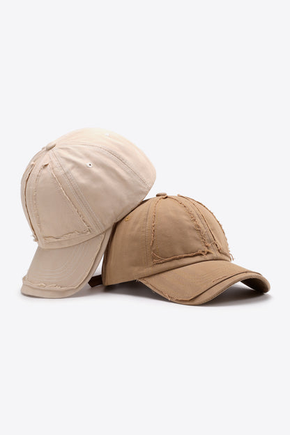 Distressed Adjustable Baseball Cap - Hats - FITGGINS