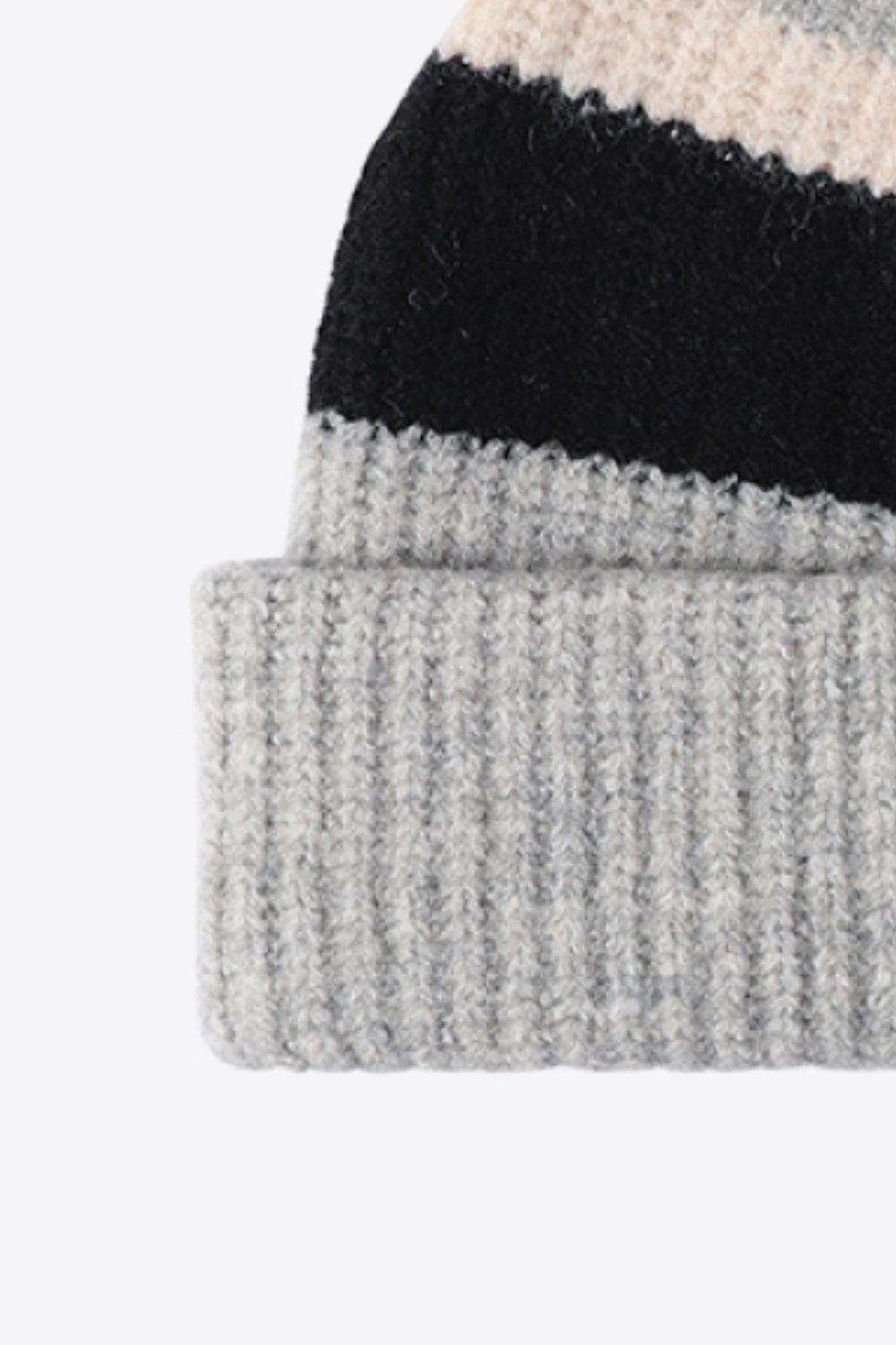 Tricolor Cuffed Knit Beanie - Hats - FITGGINS