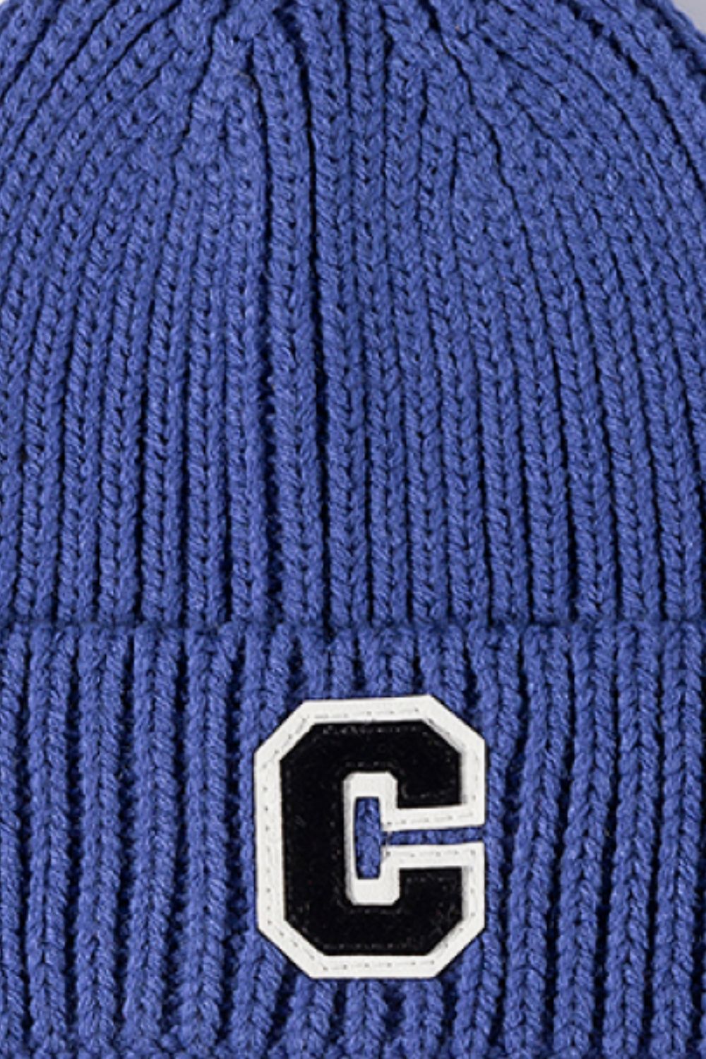 Letter C Patch Cuffed Beanie - Hats - FITGGINS