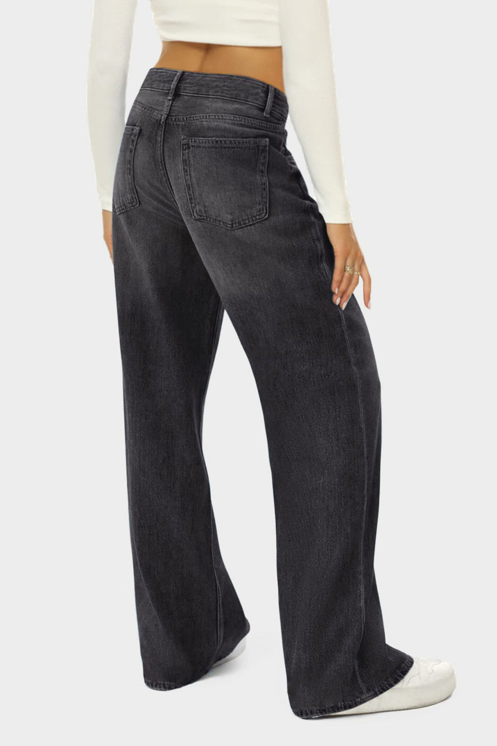 High Waist Wide Leg Jeans - Jeans - FITGGINS