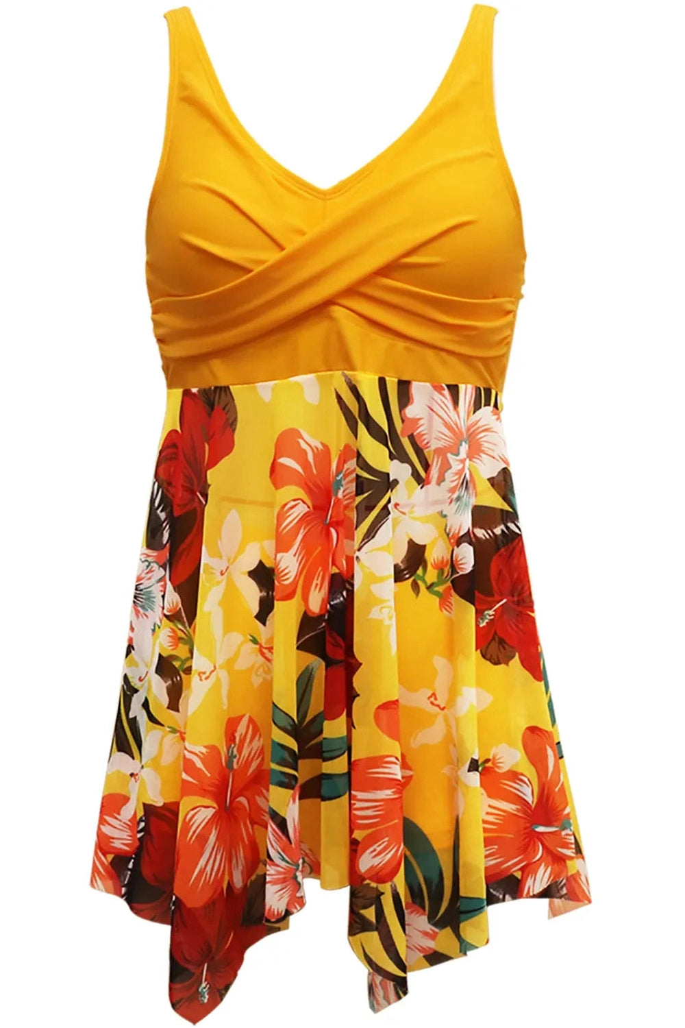 Printed Wide Strap Two-Piece Swim Set Fitggins