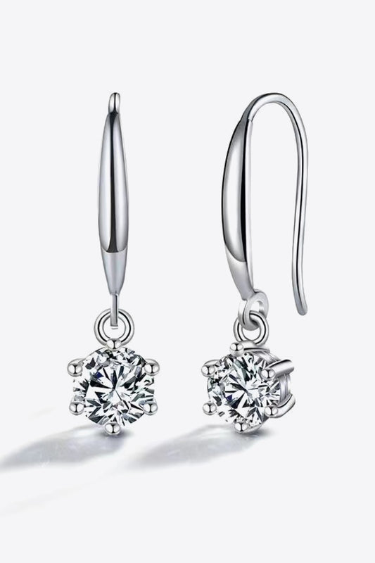 2 Carat Moissanite 6-Prong Drop Earrings - Earrings - FITGGINS