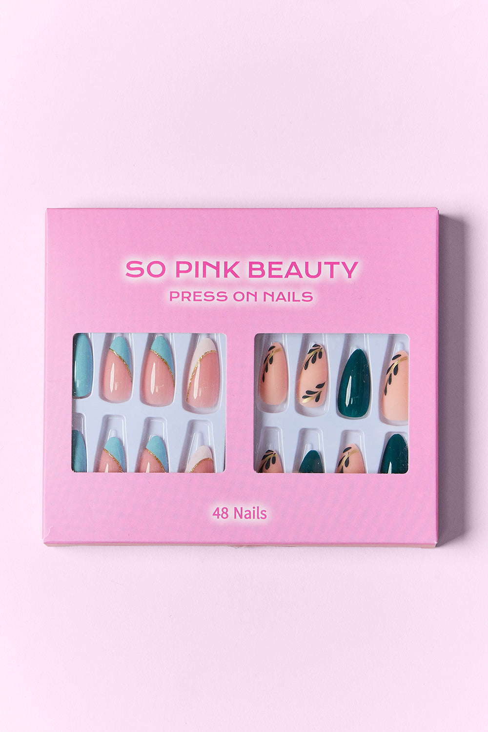 SO PINK BEAUTY Press On Nails 2 Packs - - FITGGINS