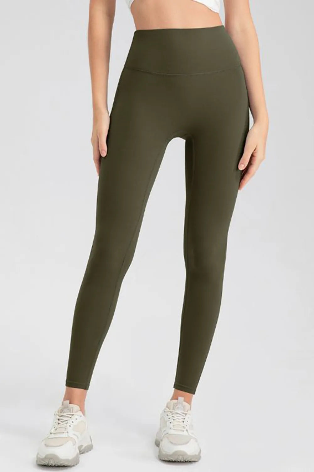 High Waist Skinny Active Pants Matcha Green Fitggins
