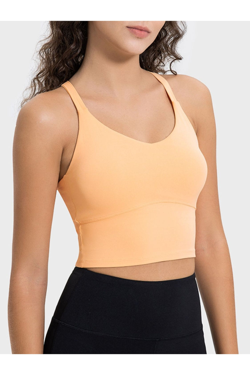 Millennia Crisscross Round Neck Active Tank - Crop Tops & Tank Tops - FITGGINS