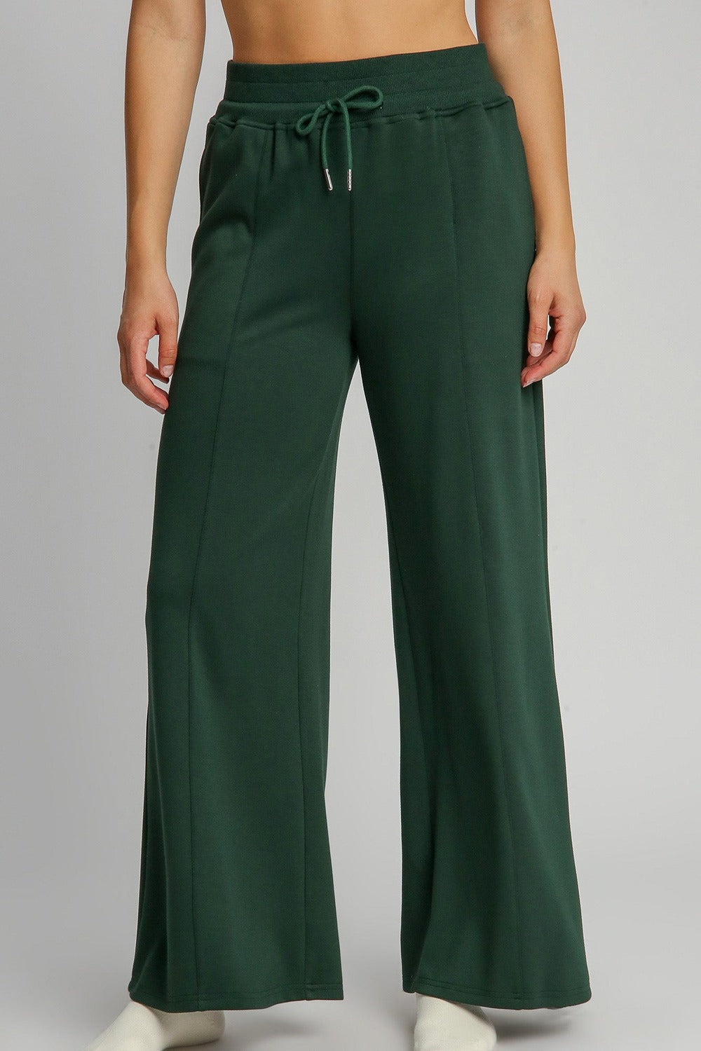 Umgee Full Size Drawstring Wide Leg Pants with Pockets - Pants - FITGGINS