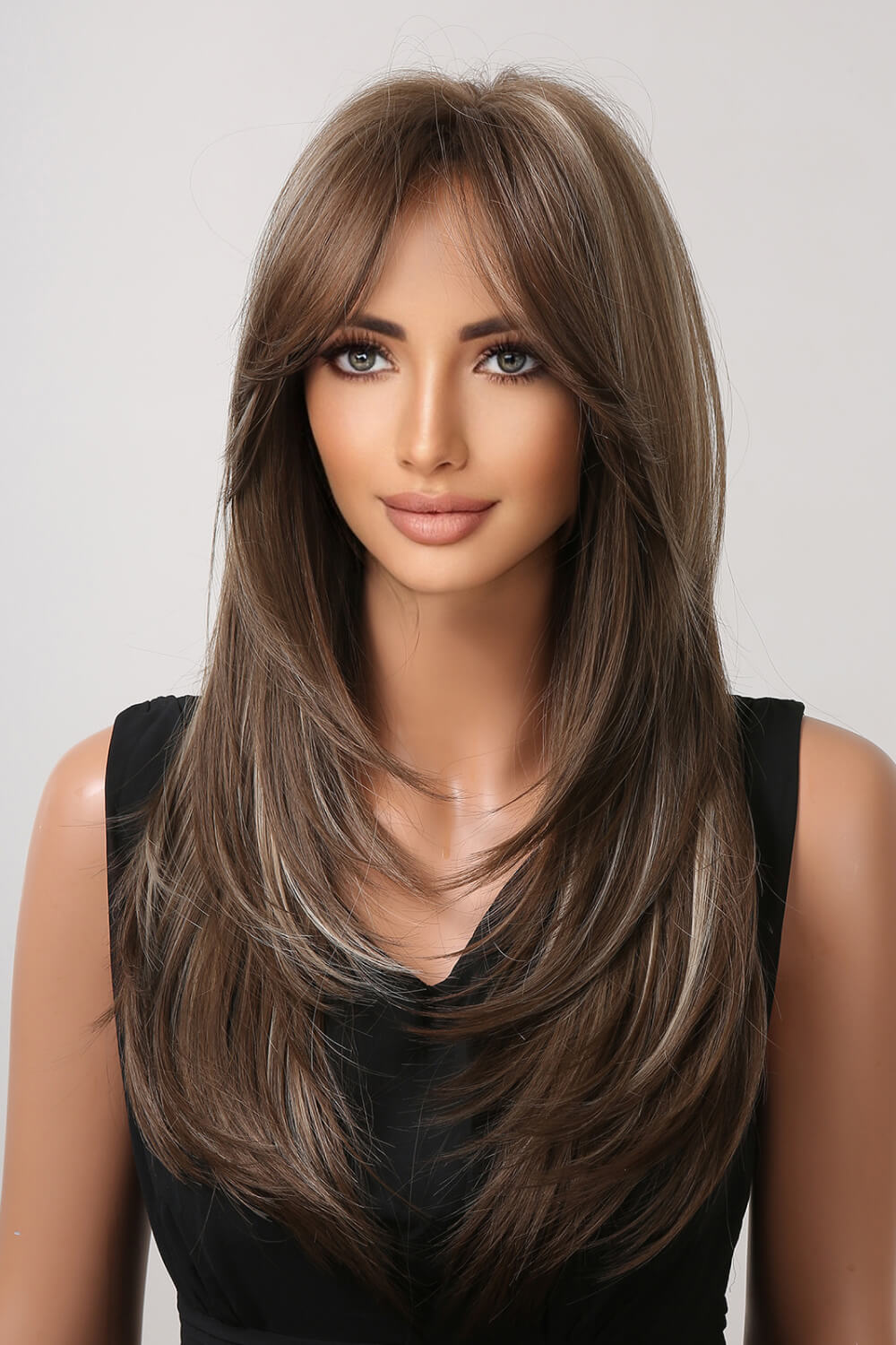 13*1" Full-Machine Wigs Synthetic Long Straight 22" - Hair - FITGGINS