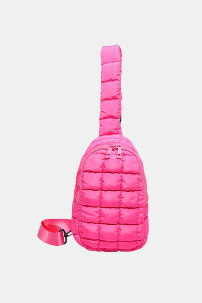 Quilted Nylon Crossbody Bag - Handbag - FITGGINS