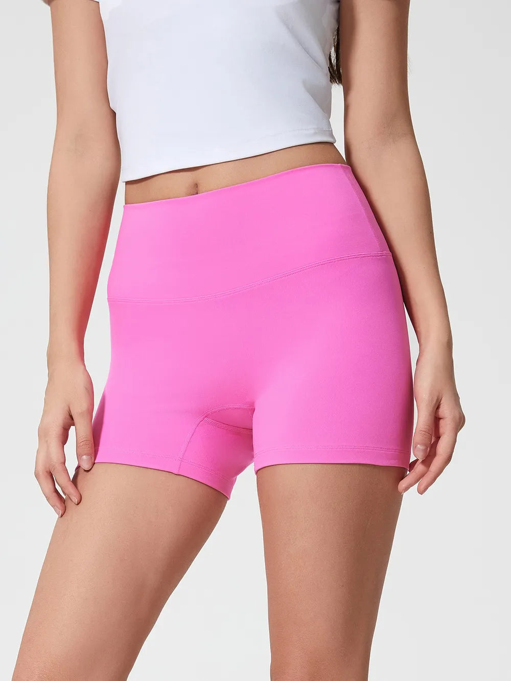 Millennia High Waist Active Shorts Fuchsia Pink Fitggins