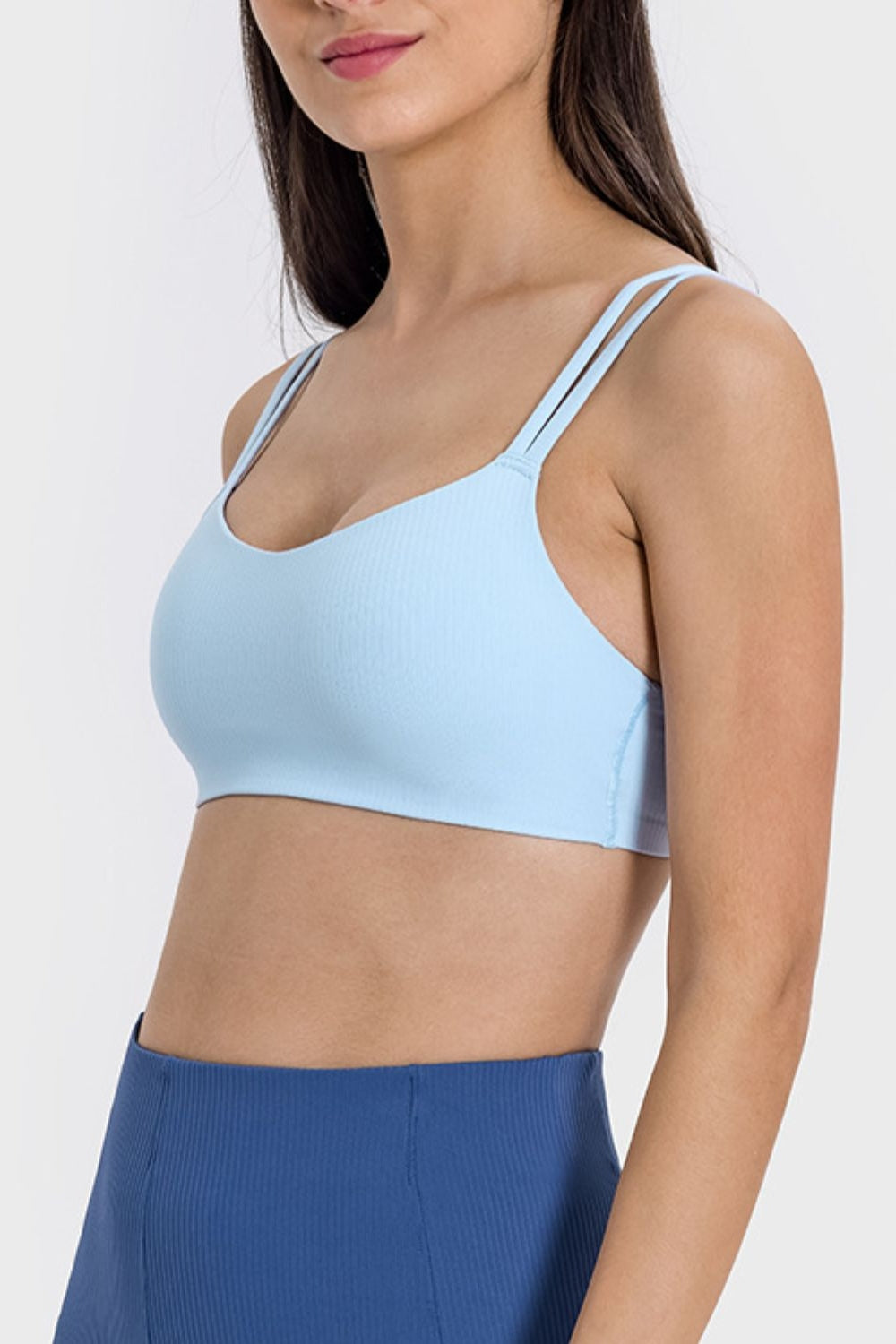 Millennia Scoop Neck Double Strap Active Cami - Crop Tops & Tank Tops - FITGGINS