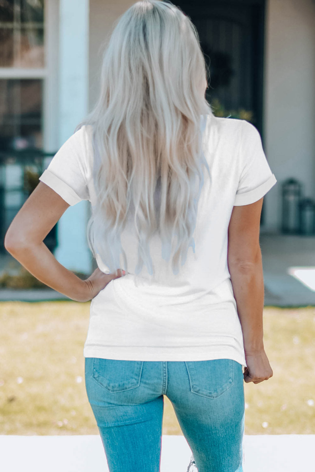 Cowboy Hat Graphic Round Neck Tee Fitggins