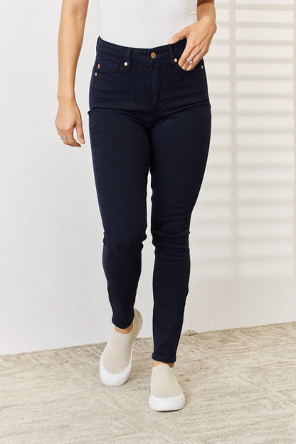 Judy Blue Full Size Garment Dyed Tummy Control Skinny Jeans - Jeans - FITGGINS