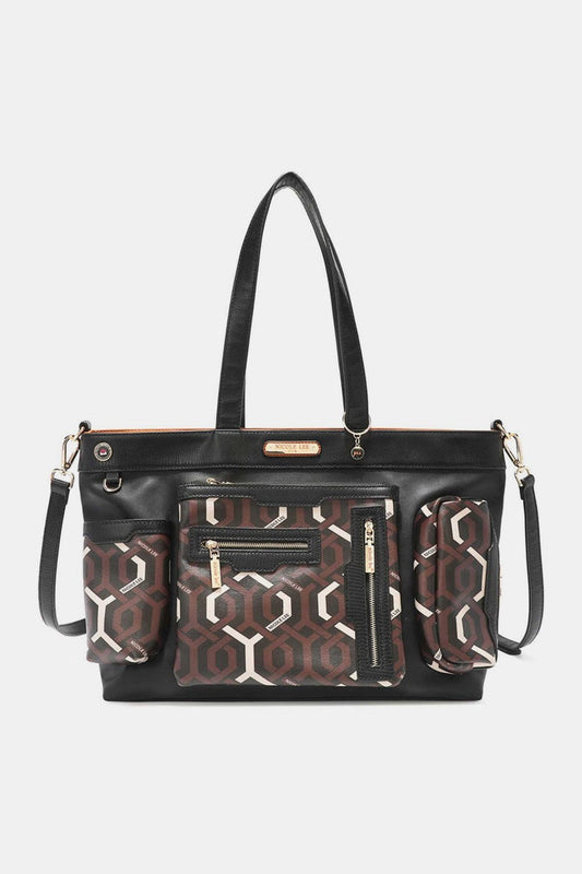 Nicole Lee USA Geometric Pattern Large Handbag - Handbag - FITGGINS