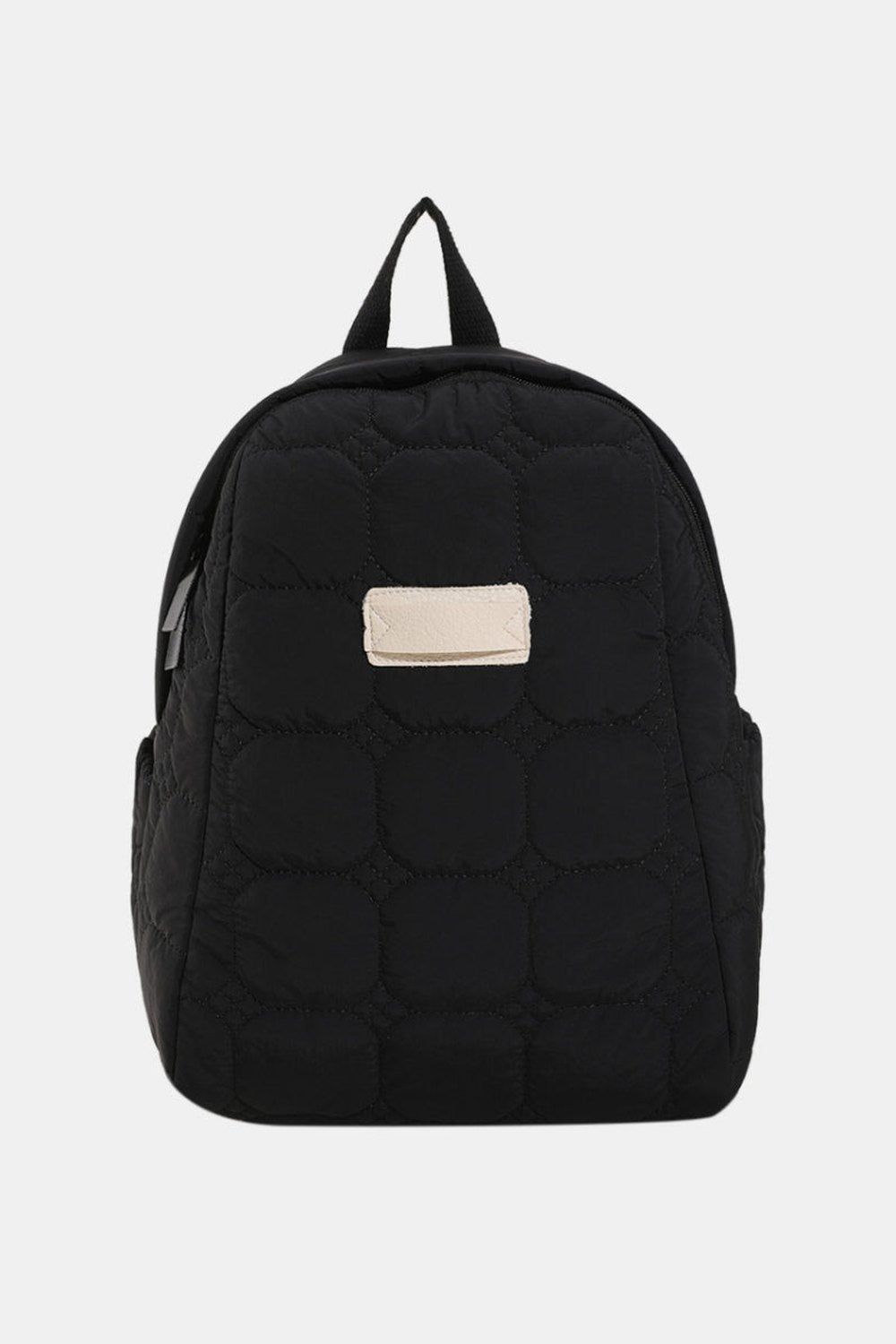 Quilted Polyester Backpack Bag - Handbag - FITGGINS