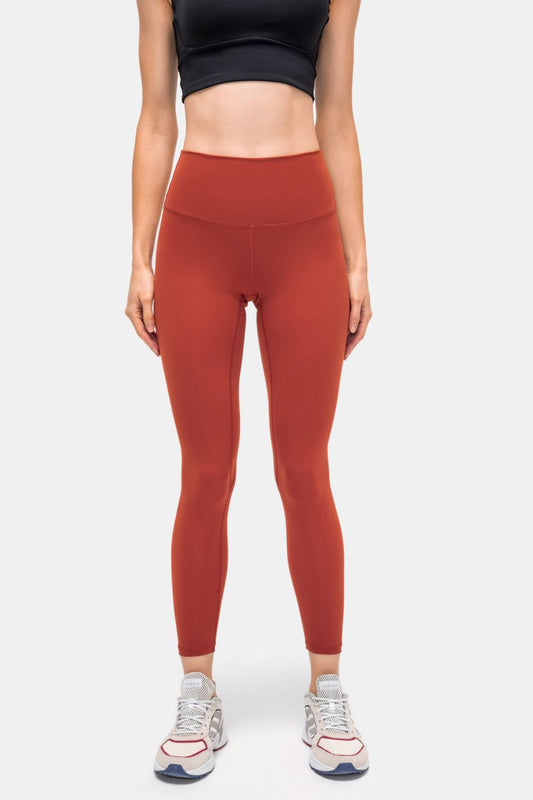 Millennia Invisible Pocket Sports Leggings Brick Red Fitggins