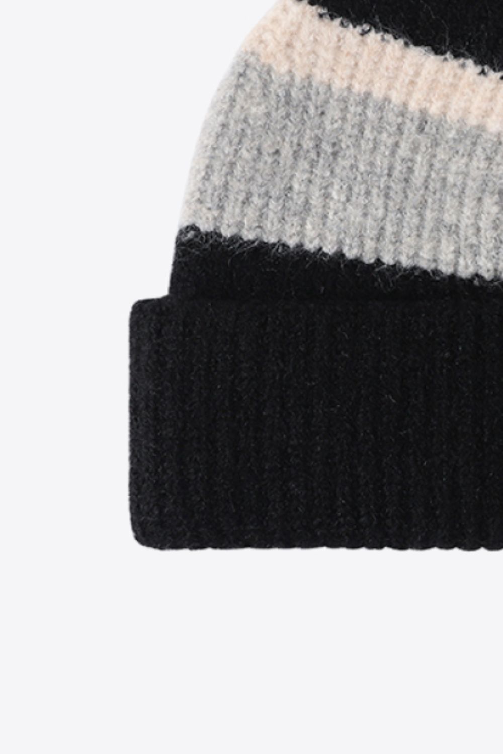 Tricolor Cuffed Knit Beanie - Hats - FITGGINS