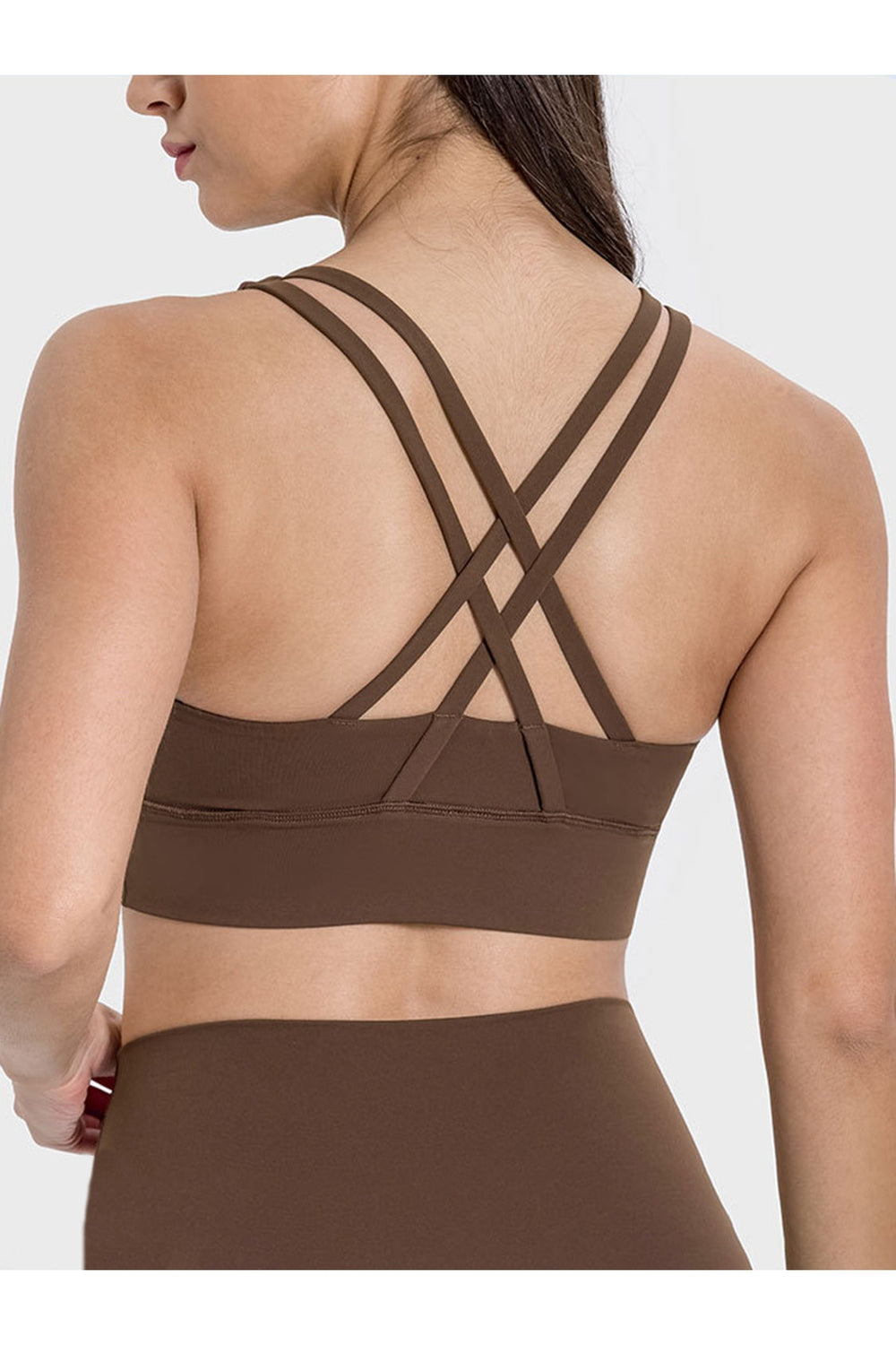 Millennia Crisscross Scoop Neck Active Tank - Crop Tops & Tank Tops - FITGGINS