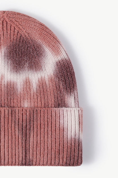 Tie-Dye Cuffed Knit Beanie - Hats - FITGGINS