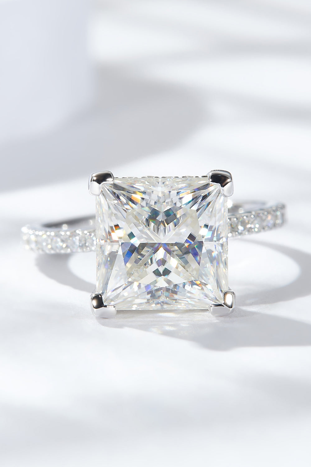 5.52 Carat Moissanite Side Stone Ring - Rings - FITGGINS