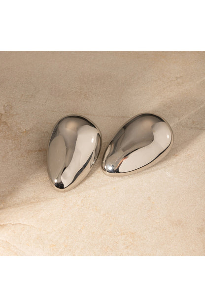 Stainless Steel Teardrop Stud Earrings - Earrings - FITGGINS