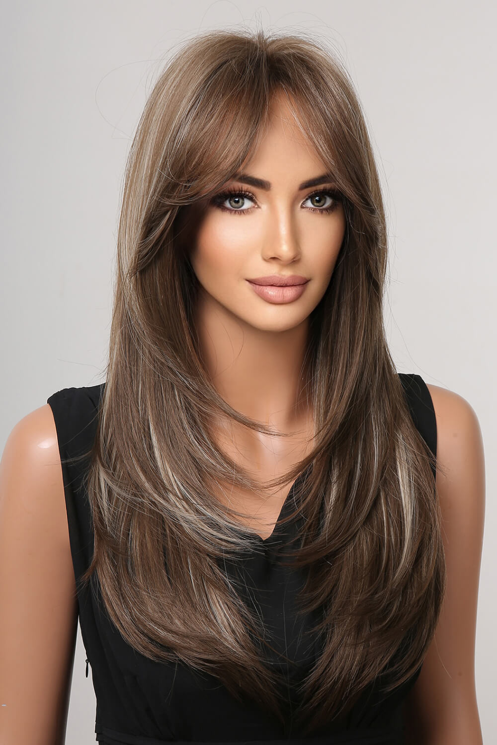 13*1" Full-Machine Wigs Synthetic Long Straight 22" - Hair - FITGGINS