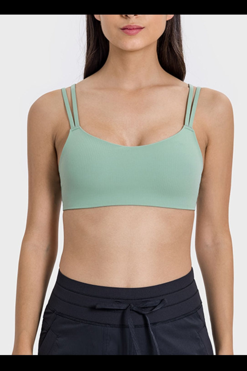 Millennia Scoop Neck Double Strap Active Cami - Crop Tops & Tank Tops - FITGGINS