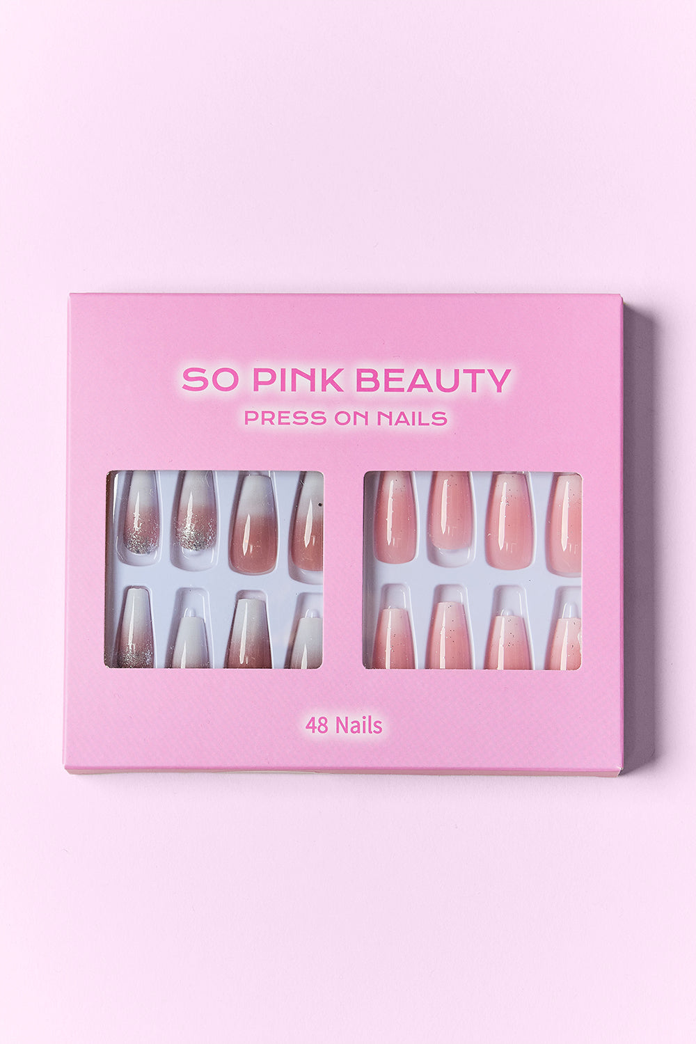 SO PINK BEAUTY Press On Nails 2 Packs - - FITGGINS