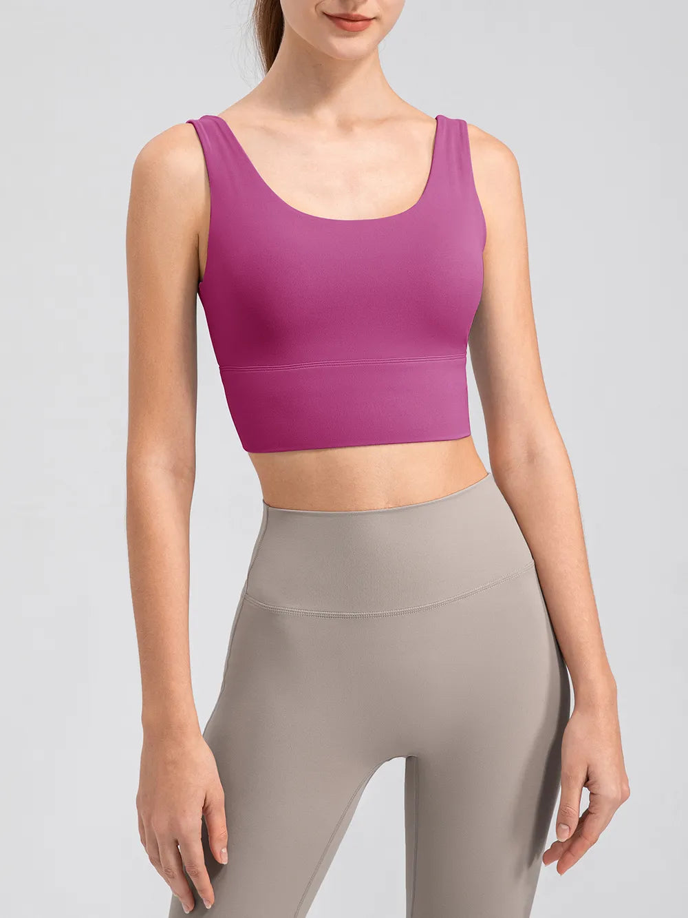 Scoop Neck Wide Strap Active Tank Fitggins