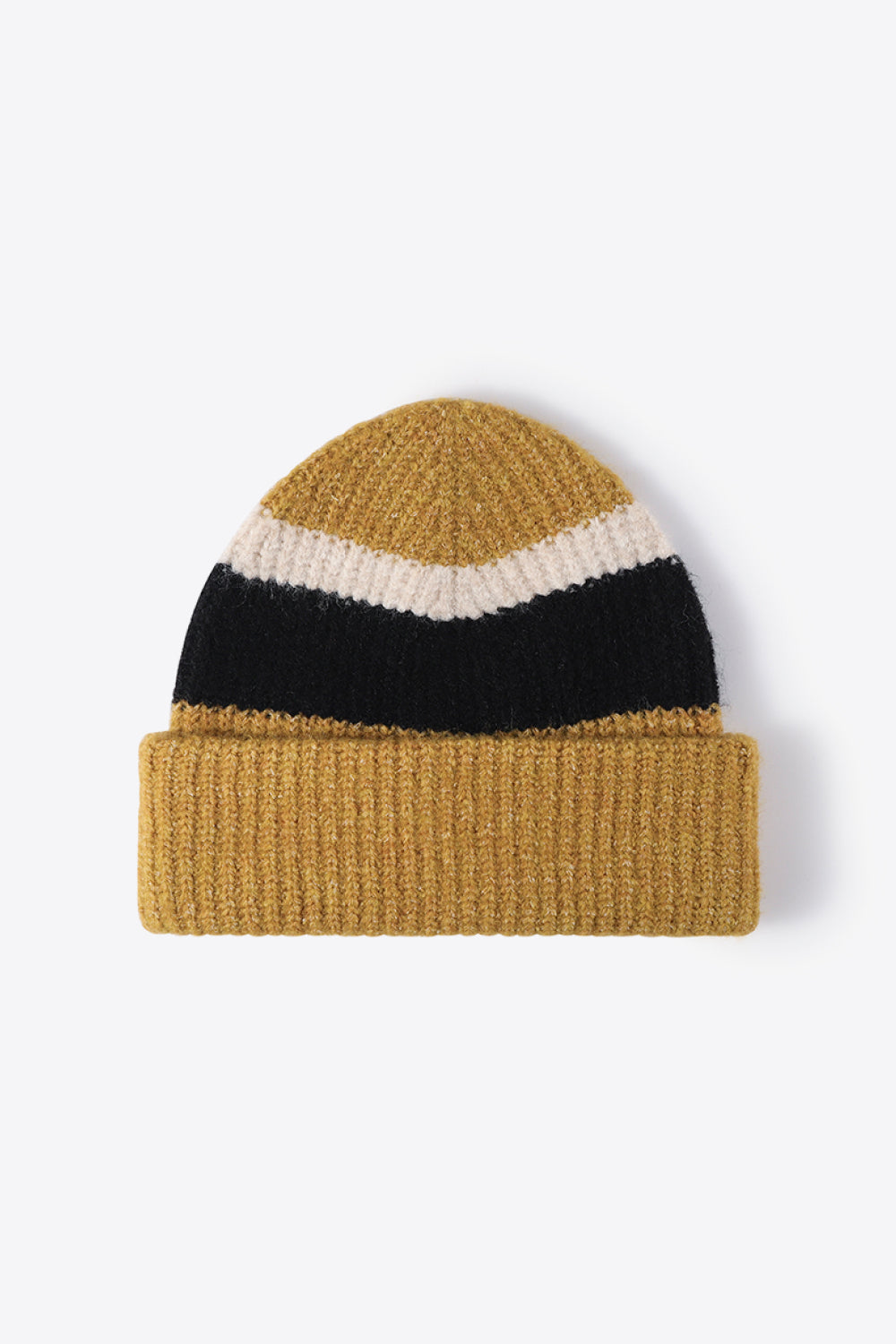 Tricolor Cuffed Knit Beanie - Hats - FITGGINS