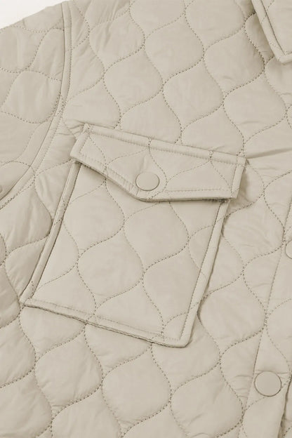 Snap Down Collared Winter Coat Fitggins