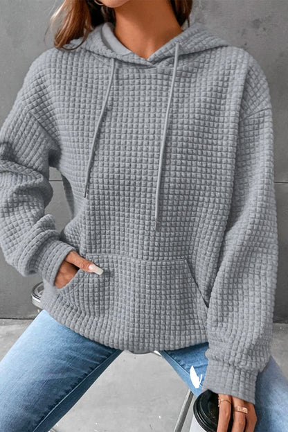 Dropped Shoulder Pocketed Hoodie Fitggins