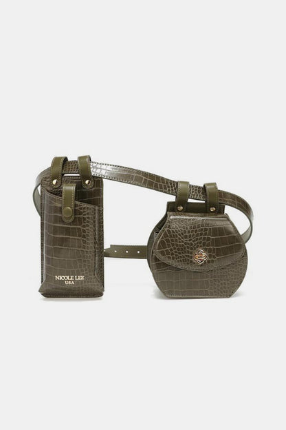 Nicole Lee USA 2 Piece Texture Belt Bag - Handbag - FITGGINS