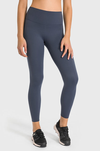 Millennia High Waist Ankle-Length Yoga Leggings Dark Navy Fitggins