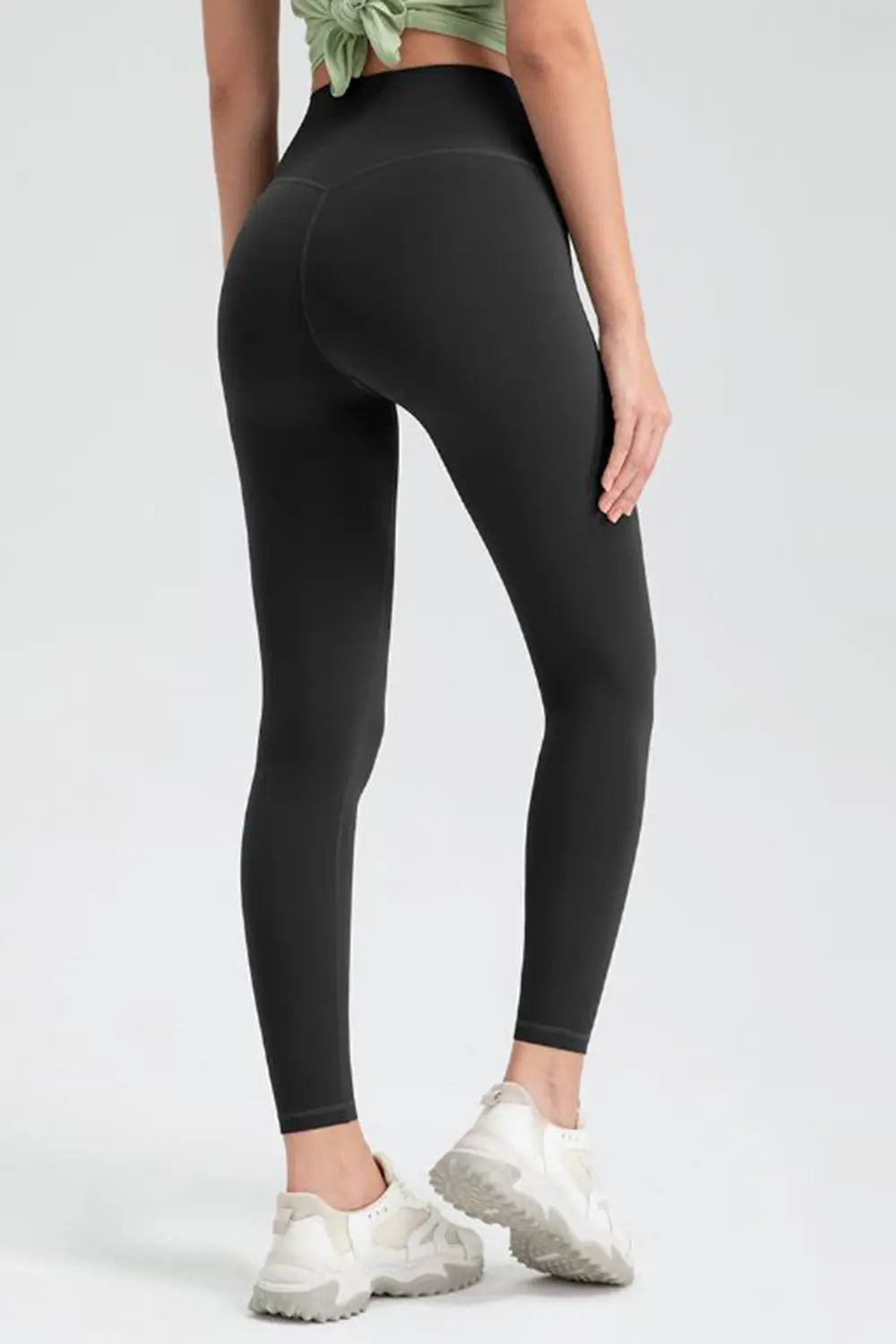 Wide Waistband High-Rise Sports Leggings Fitggins