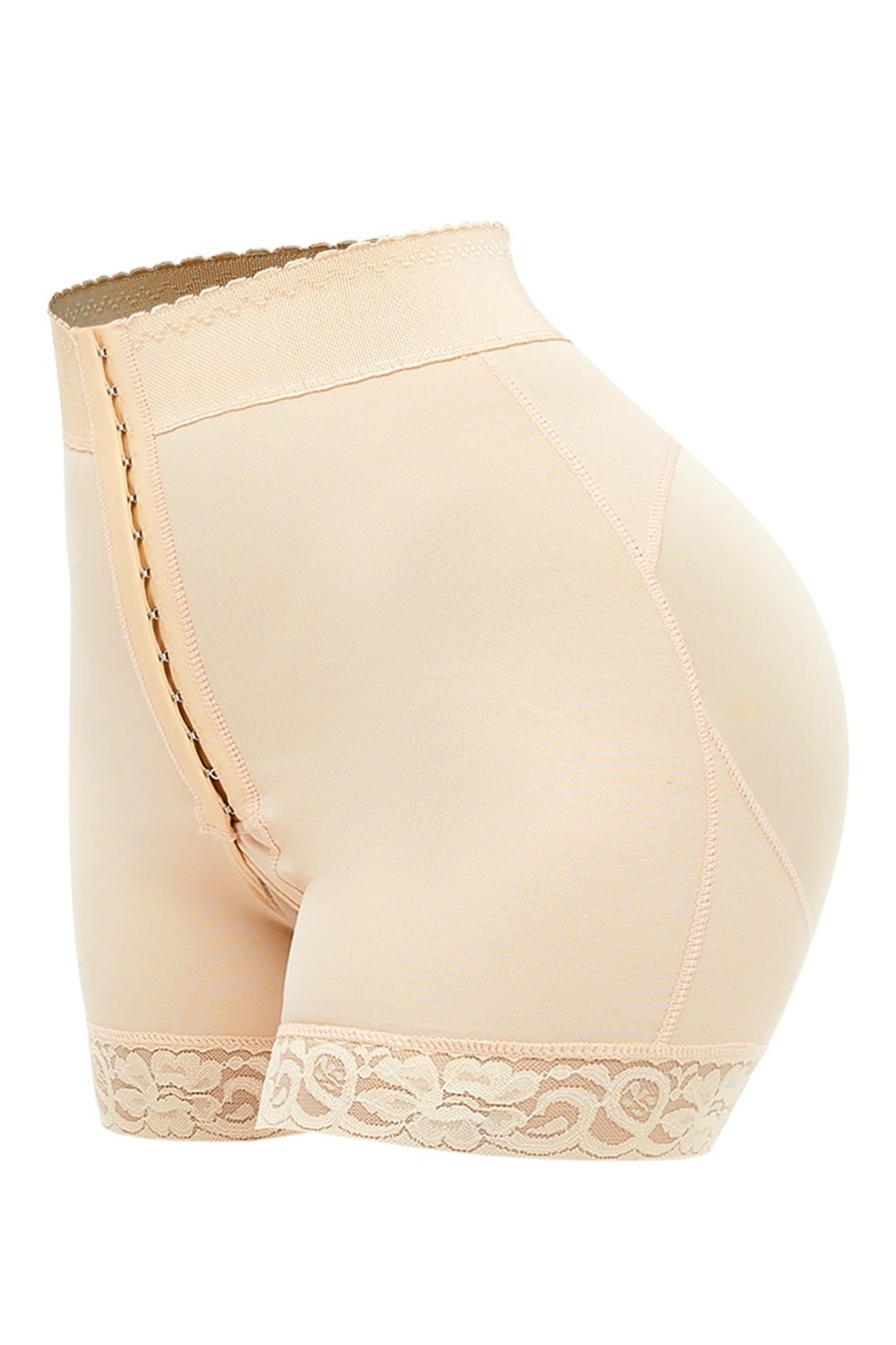 Full Size Lace Detail Hook-and-Eye Shaping Shorts - Shapewear - FITGGINS