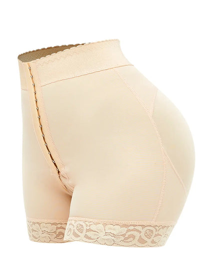 Full Size Lace Detail Hook-and-Eye Shaping Shorts Fitggins