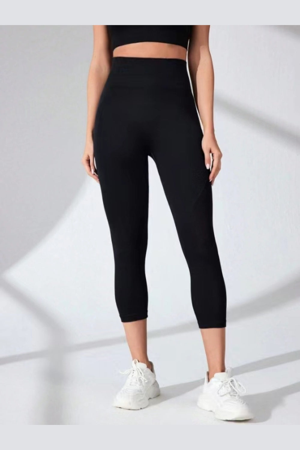 High Waist Cropped Active Leggings - Leggings - FITGGINS