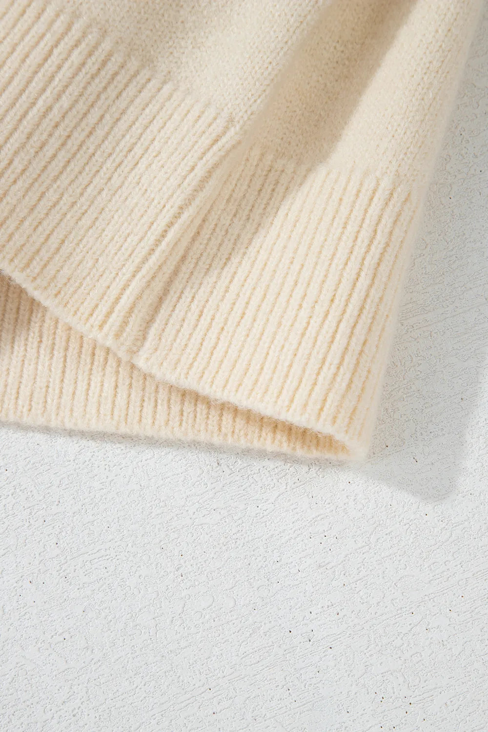 Bowknot Front V Neck Long Sleeve Sweater Fitggins