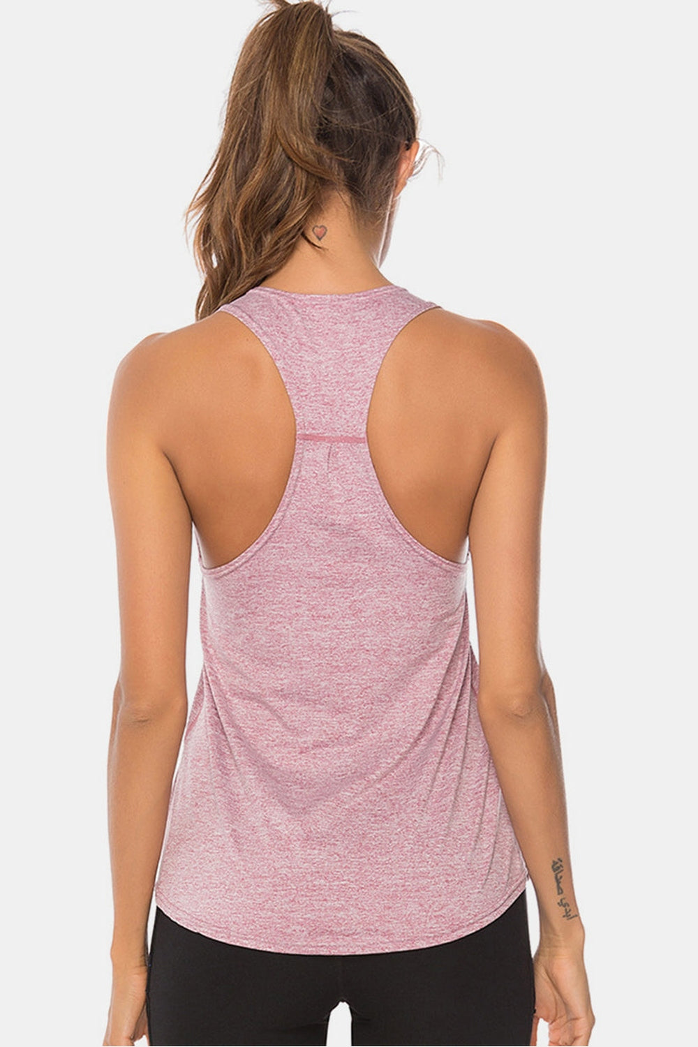 Full Size Scoop Neck Wide Strap Active Tank - Crop Tops & Tank Tops - FITGGINS